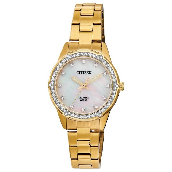 Citizen Gold Diamond 30mm Tone Watch New